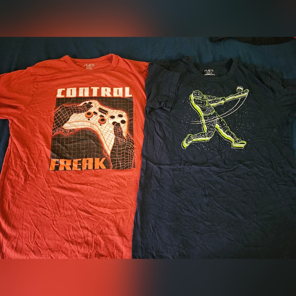 The Children's Place Red and Navy Graphic Tees